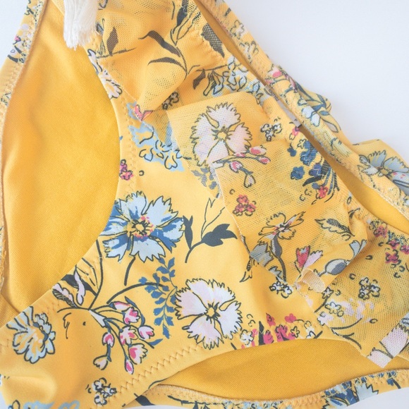 Next Direct Yellow floral Tropical girls Bikini - 5 yrs - Picture 3 of 4